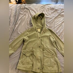 Olive Green Hooded Jacket